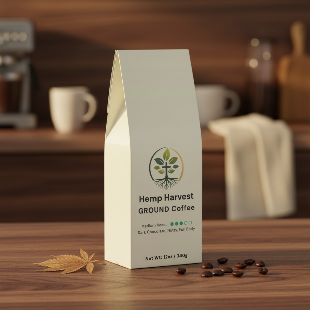 Hemp Harvest Coffee (Medium Roast) by Rooted Wellness