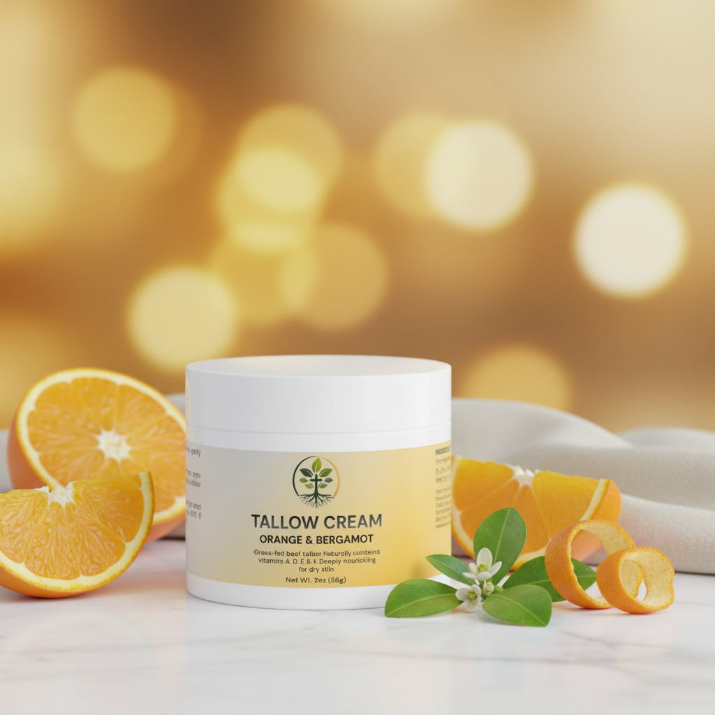Tallow Cream Orange & Bergamot by Rooted Wellness