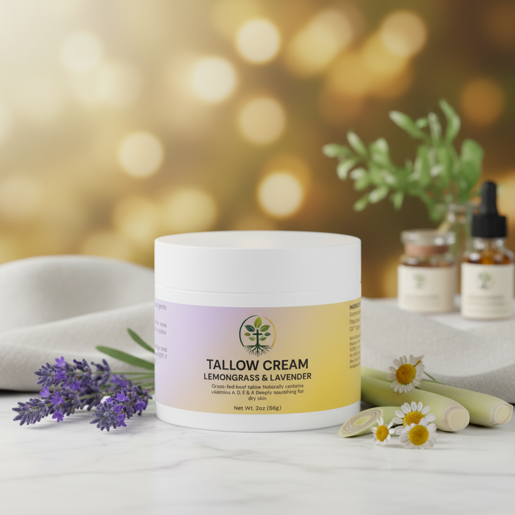 Tallow Cream Lemongrass & Lavender by Rooted Wellness