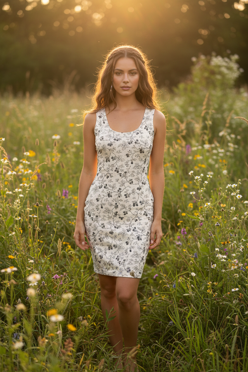 Blackberry Wild & Free- Cotton bodycon dress by Rooted Wellness