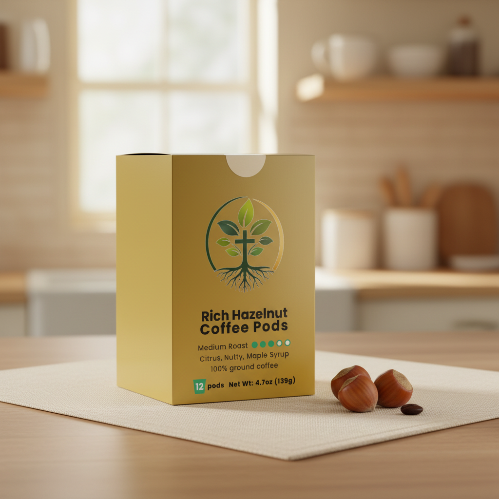 Rich Hazelnut Coffee Pods (Medium Roast) by Rooted Wellness