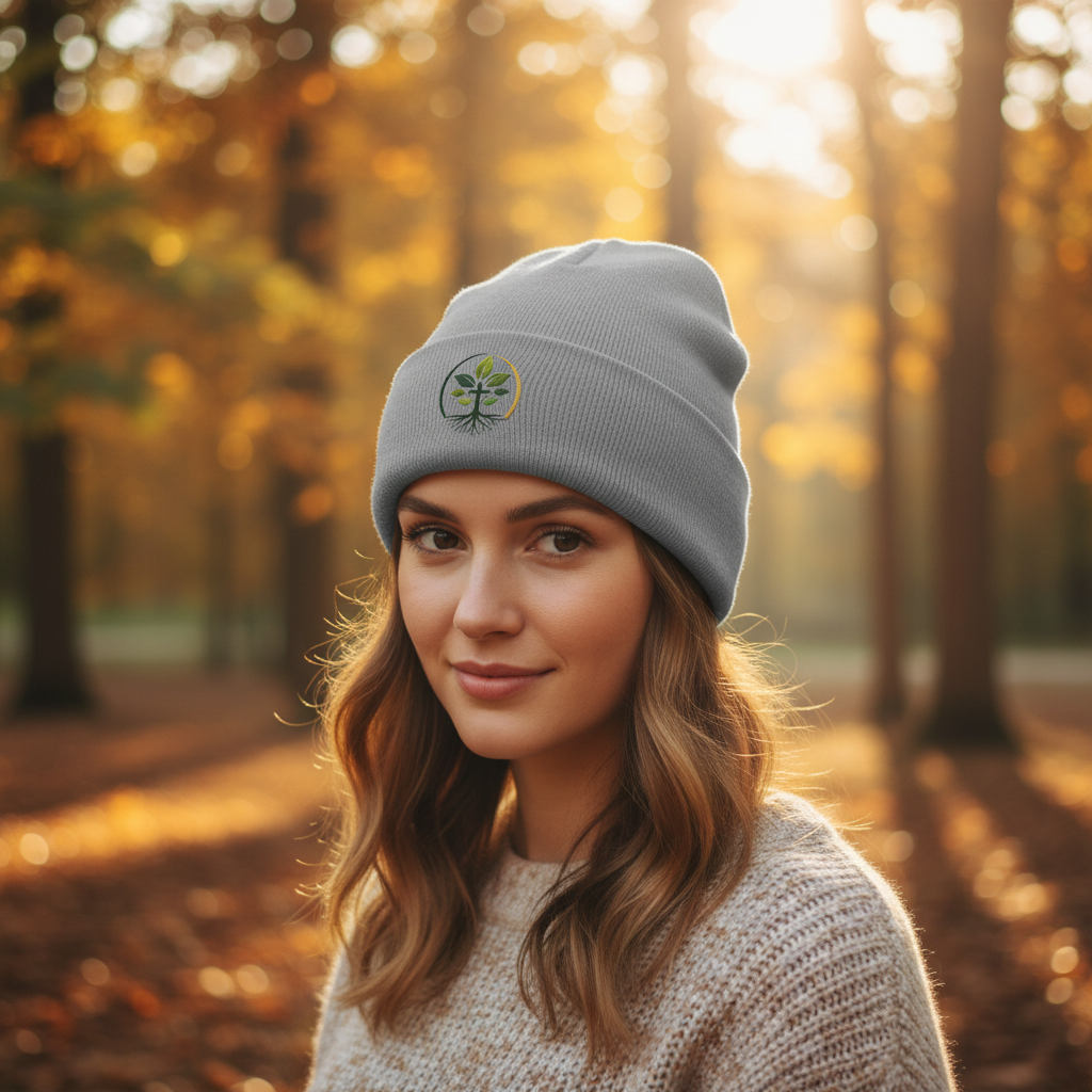 Embroidered Beanie by Rooted Wellness
