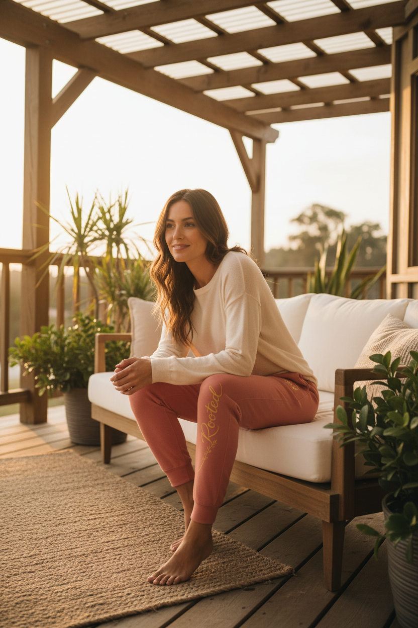 Unisex fleece sweatpants by Rooted Wellness