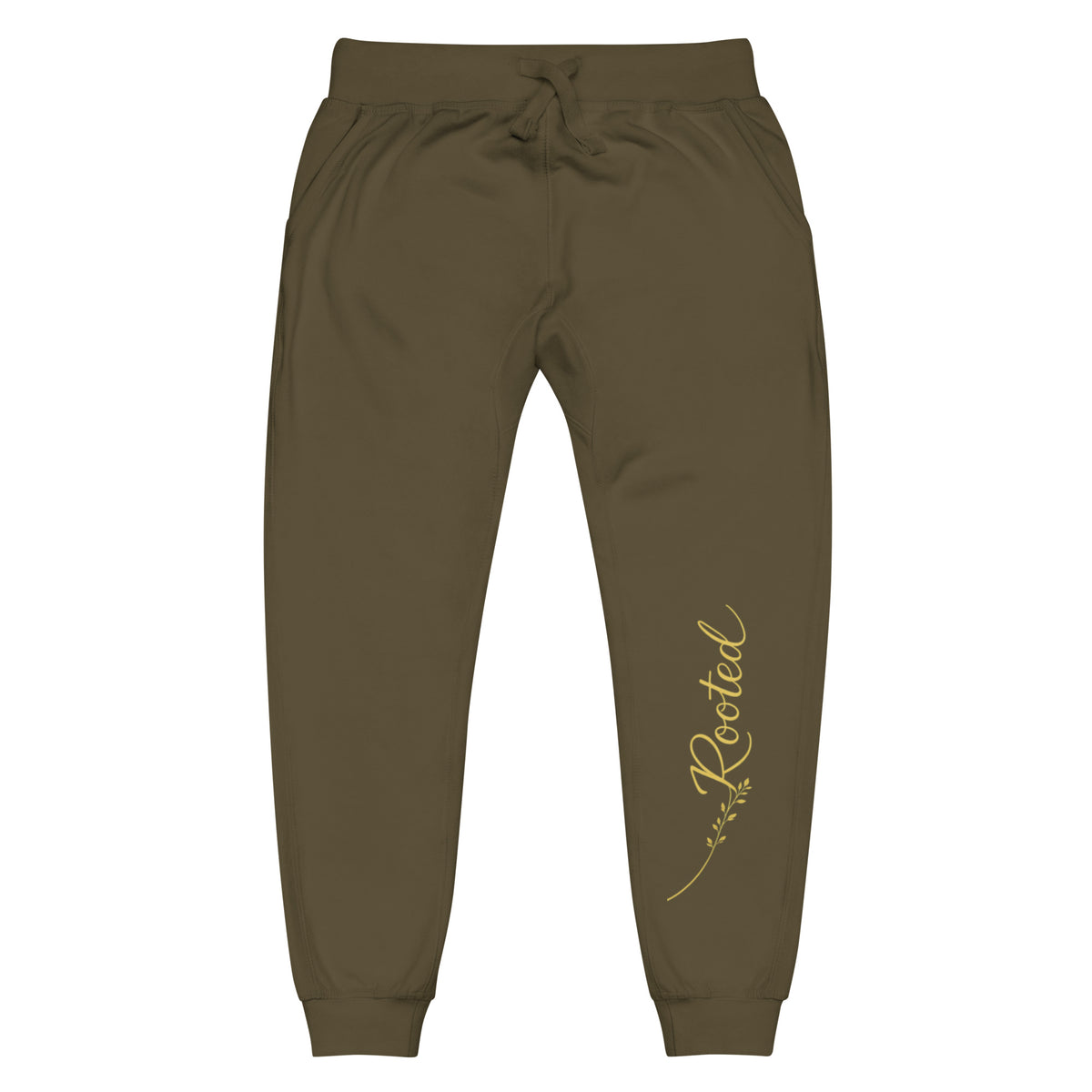 Unisex fleece sweatpants by Rooted Wellness