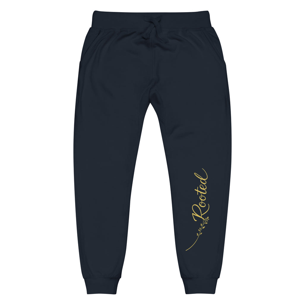 Unisex fleece sweatpants by Rooted Wellness