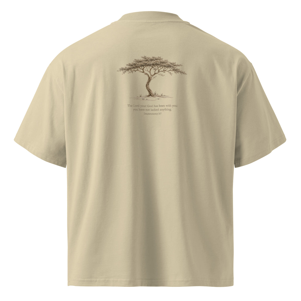 Unisex organic oversized high neck t-shirt- Acacia Flower by Rooted Wellness