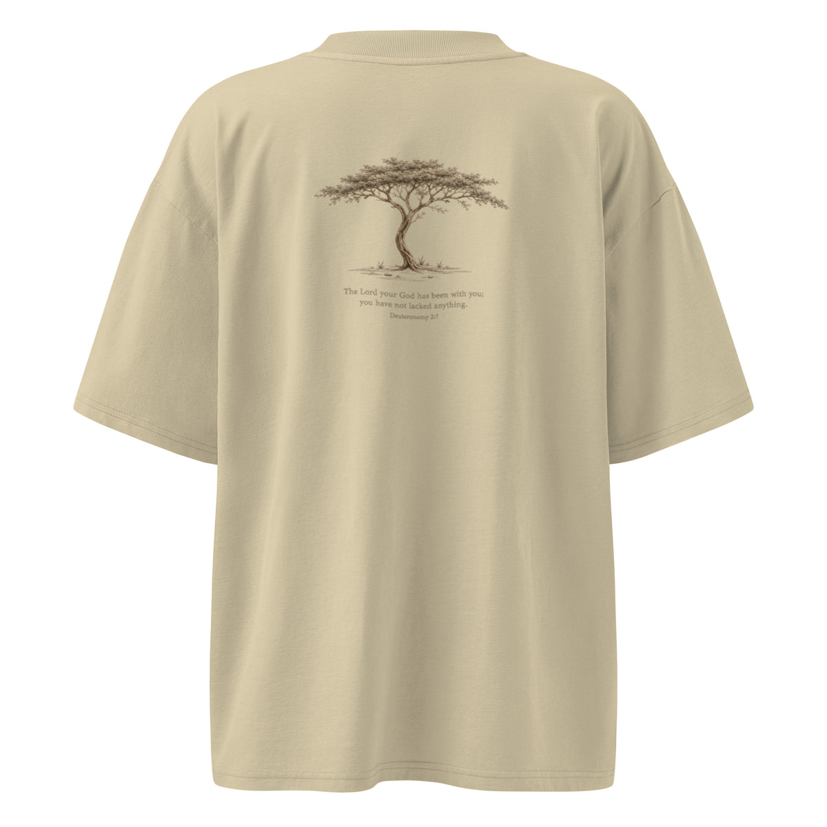 Unisex organic oversized high neck t-shirt- Acacia Flower by Rooted Wellness