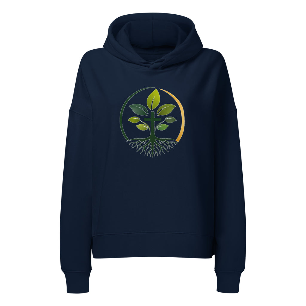 Women's organic mid-weight hoodie by Rooted Wellness